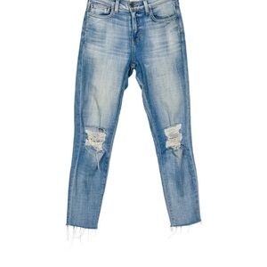 L'AGENCE Mid-Rise Distressed Jeans